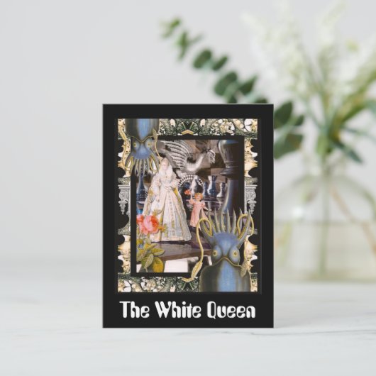 De witte koningin briefkaart (Staand voorkant)