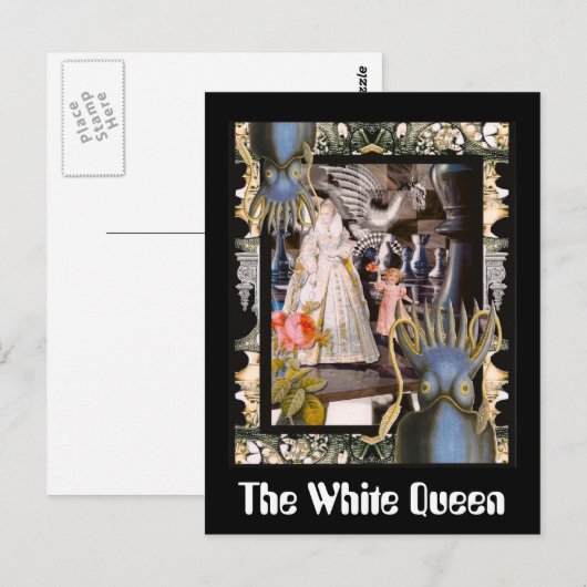 De witte koningin briefkaart (Voorkant / Achterkant)