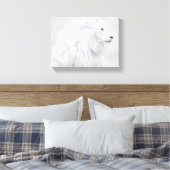 De witte leeuw canvas afdruk (Insitu (Slaapkamer))
