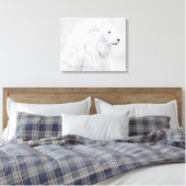De witte leeuw canvas afdruk (Insitu (Slaapkamer))
