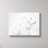 De witte leeuw canvas afdruk (Voorkant)