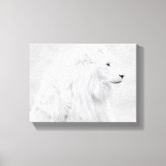 De witte leeuw canvas afdruk