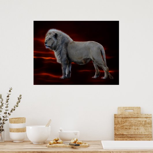 De witte leeuw poster (Keuken)