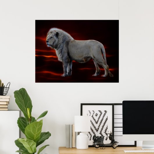 De witte leeuw poster (Thuiskantoor)