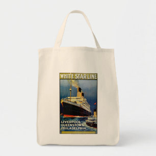 De witte Lijn van de Ster Tote Bag