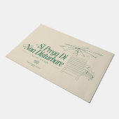 De witte lotus stoort niet deurmat (Schuin)