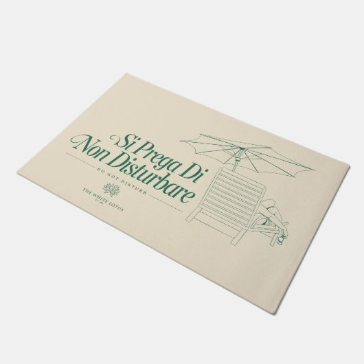 De witte lotus stoort niet deurmat (Schuin)