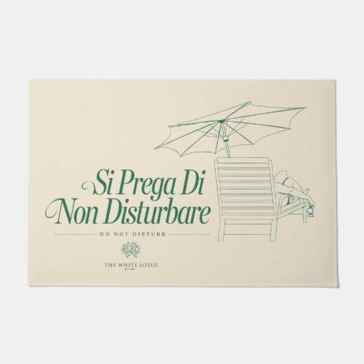 De witte lotus stoort niet deurmat (Voorkant)