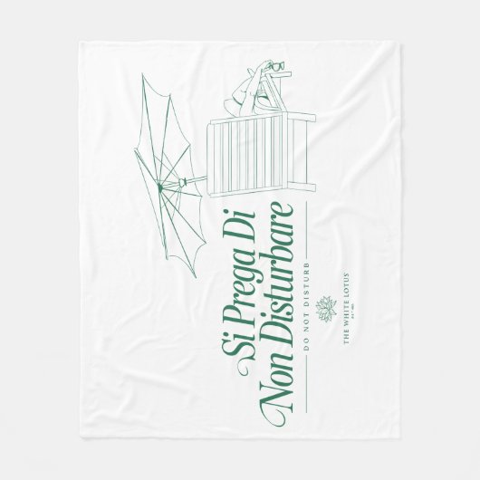 De witte lotus stoort niet fleece deken (Voorkant)