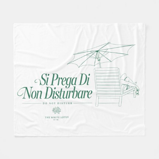 De witte lotus stoort niet fleece deken (Voorkant (Horizontaal))