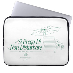 De witte lotus stoort niet laptop sleeve