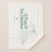 De witte lotus stoort niet sherpa deken (Voorkant)