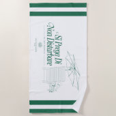 De witte lotus stoort niet strandlaken (Voorkant)