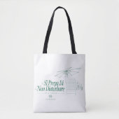 De witte lotus stoort niet tote bag (Voorkant)