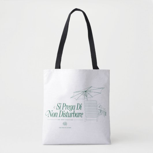 De witte lotus stoort niet tote bag (Voorkant)