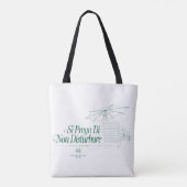 De witte lotus stoort niet tote bag (Achterkant)