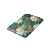 De witte Lotus Tropische Vogels & Lotus Patroon Badmat (Gekanteld)