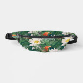 De witte Lotus Tropische Vogels & Lotus Patroon Heuptasje (Voorkant)