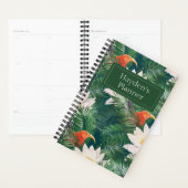 De witte Lotus Tropische Vogels & Lotus Patroon Planner (Display)