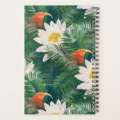 De witte Lotus Tropische Vogels & Lotus Patroon Planner (Achterkant)