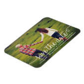 De witte Lovely Foto sparen de Datum Magneet (Linkerzijde)