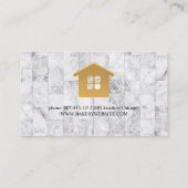 De witte Marmeren Gouden Schoonmakende Dienst van  Visitekaartje (Achterkant)