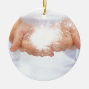 de witte medicijnman van de reikigenezer van keramisch ornament