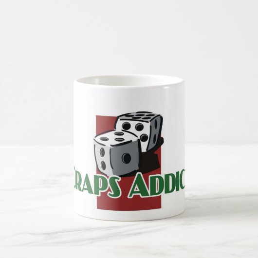 De witte mok van Craps Addict (Center)