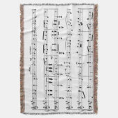 De witte Muziek van het Blad Deken (Voorkant Verticaal)