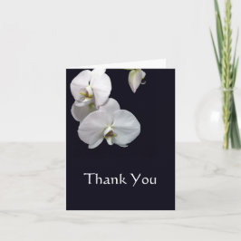 De witte Orchideeën danken u nota nemen van Bedankkaart