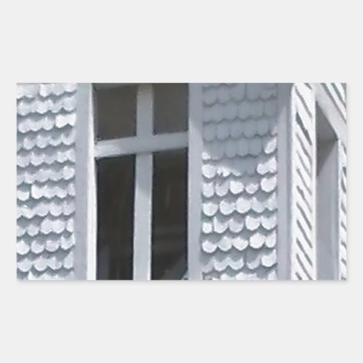 de witte oude kerk in de bergen rechthoekige sticker (Voorkant)