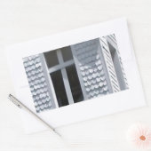 de witte oude kerk in de bergen rechthoekige sticker (Envelop)