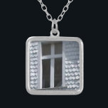 de witte oude kerk in de bergen zilver vergulden ketting<br><div class="desc">de witte oude kerk in de bergen</div>