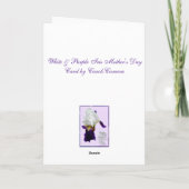 De witte & Paarse Kaart van het Moederdag van de (Achterkant)