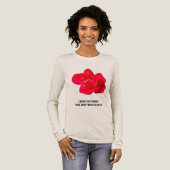 De Witte Pantser Roos Lange Mouwen T-shirt (Voorkant)