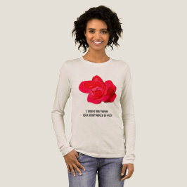 De Witte Pantser Roos Lange Mouwen T-shirt