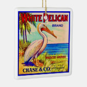 De witte pelikaan keramisch ornament (Rechts)