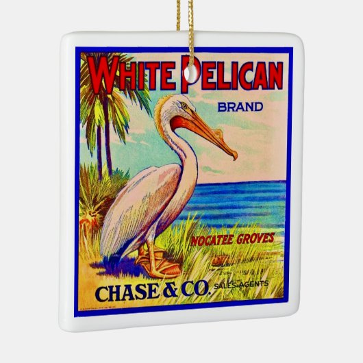 De witte pelikaan keramisch ornament (Rechts)