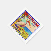 De witte pelikaan servet (Hoek)