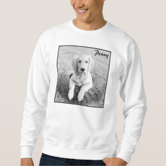 De witte Penny in het bandensweatshirt Trui