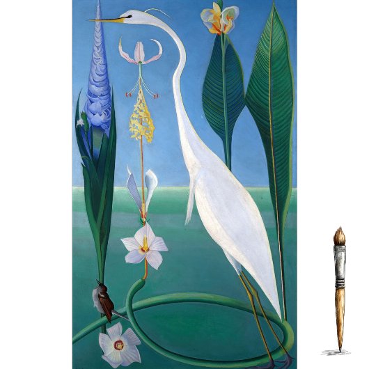 De Witte Reiger door Joseph Stella Tissuepapier