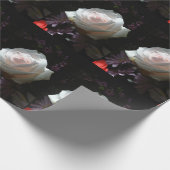De witte roos - cadeaupapier (Hoek)