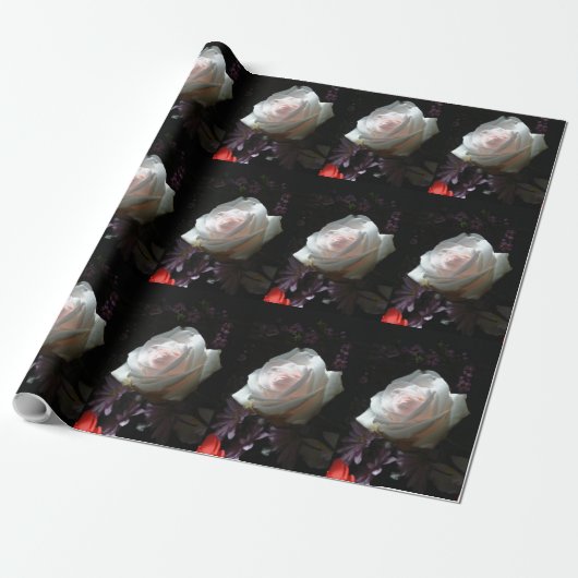 De witte roos - cadeaupapier (Uitgerold)