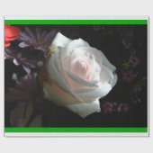 De witte roos - cadeaupapier (Vlak)