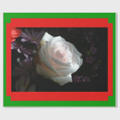 De witte roos - cadeaupapier (Vlak)