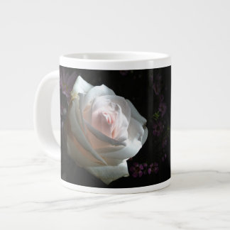 De witte roos - grote koffiekop