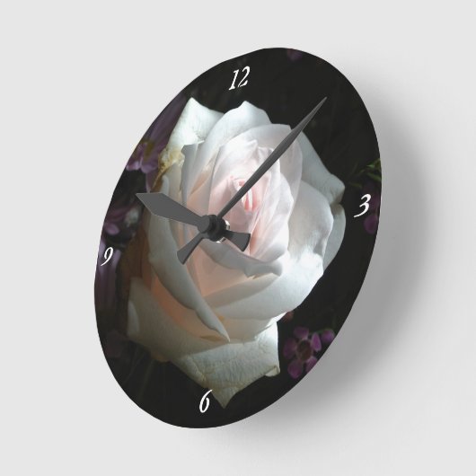 De witte roos - ronde klok (Hoek)