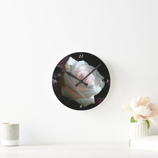 De witte roos - ronde klok (Huis)