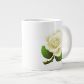 De witte roos van Austin Grote Koffiekop (Voorkant rechts)