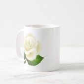 De witte roos van Austin Koffiemok (Voorkant links)